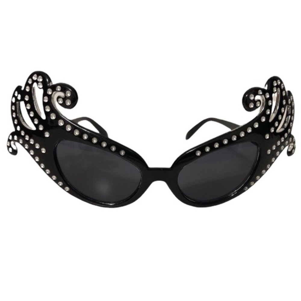 Funky Retro Octopus Tentacle Sunglasses Black & Silver EUC